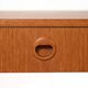 Pair of Scandinavian bedside tables in teak with Vienna cane