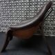 Brutalist brown Leather low Lounge Chair, Norway 1970s