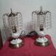 Deux lampes de chevet a pampilles
