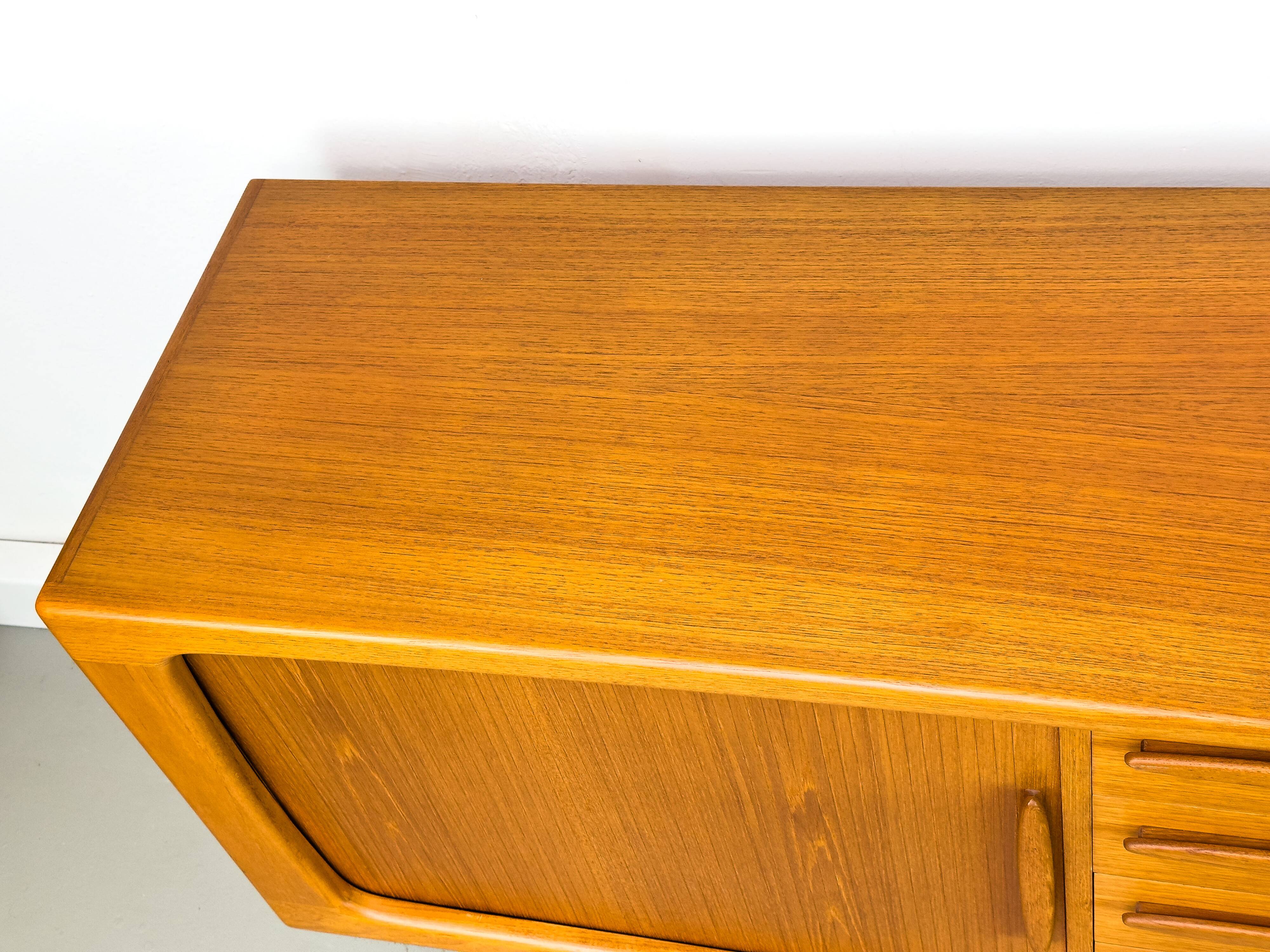 Danish Teak Sideboard with Tambour Doors from CFC Silkeborg, 1970s