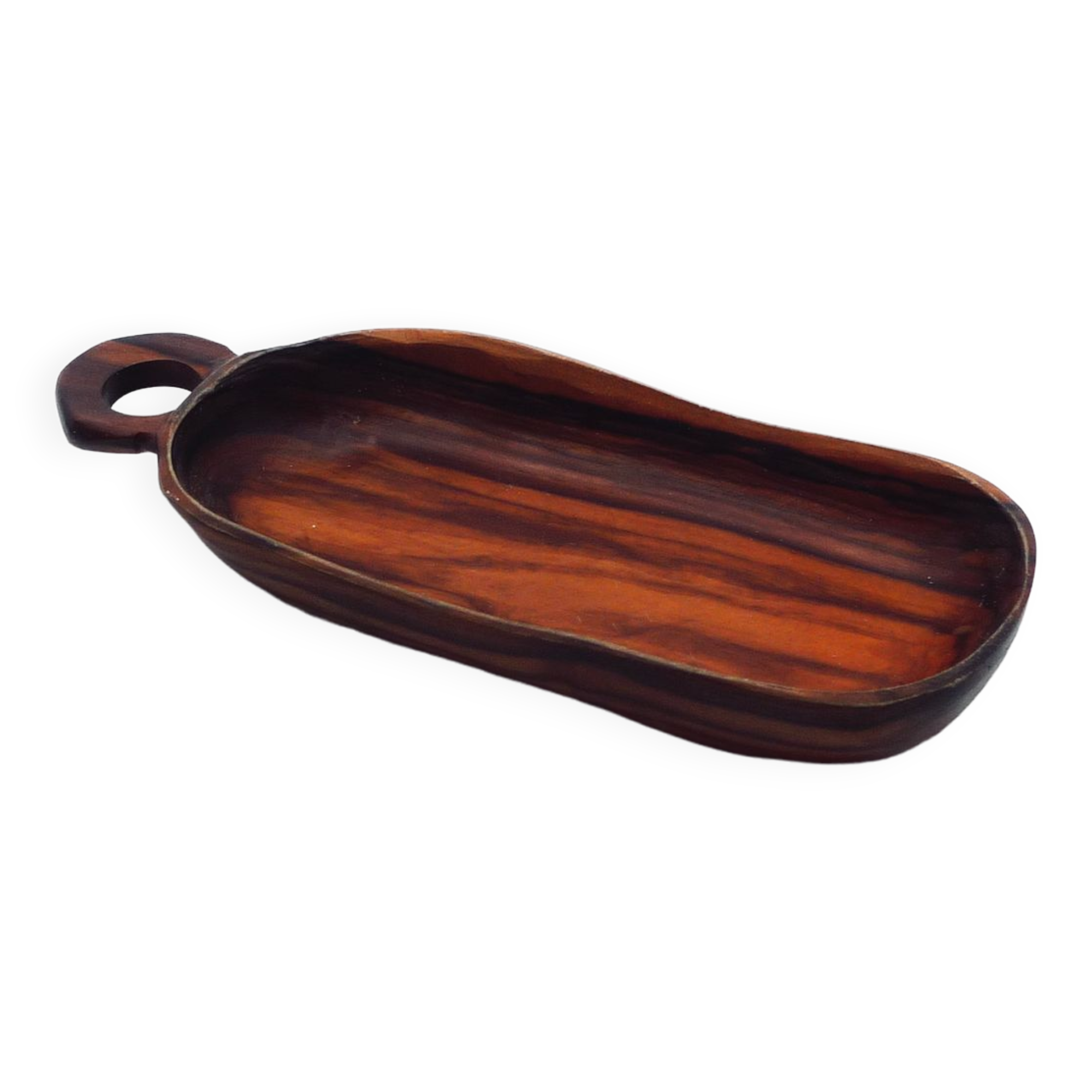 Empty pocket in olive wood