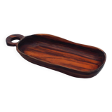 Empty pocket in olive wood