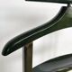 Vintage children's room valet in green varnished wood on roulette