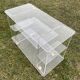 Vintage 1970s Plexiglas rolling serving table