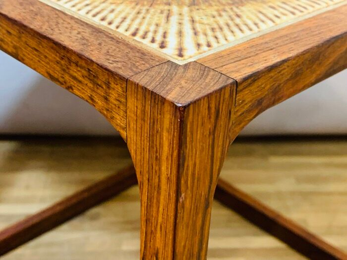 1960s aksel kjersgaard rosewood tiled coffee table