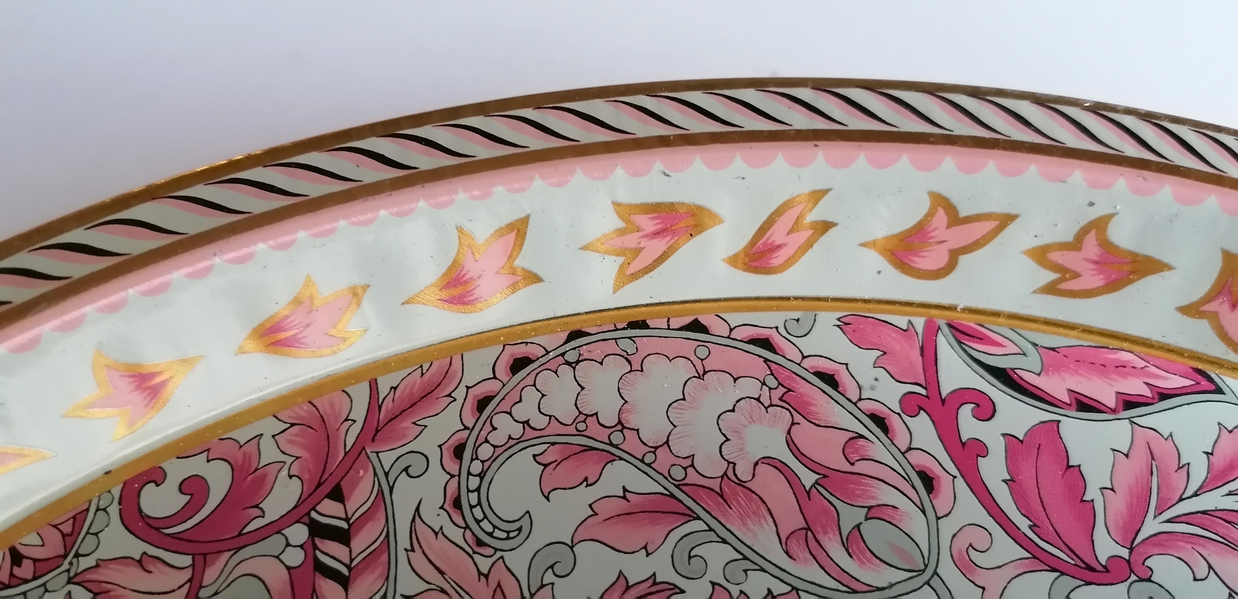 Metal tray Vienna Woods printed cachmire 70s