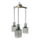 Three-light suspension cascade, glass, 1970