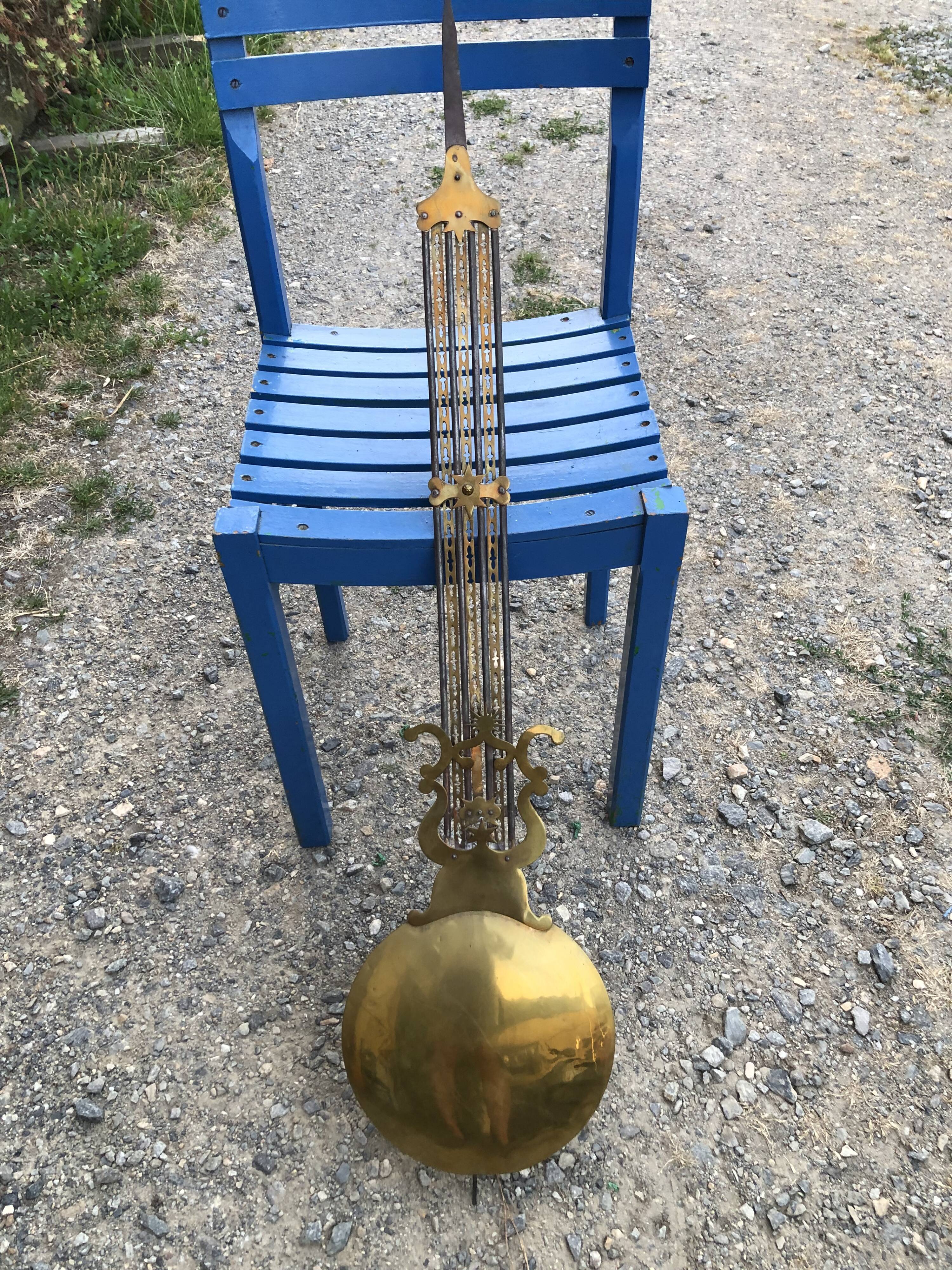 Comtoise clock in cherry style Louis XV period 19th region Fougères.