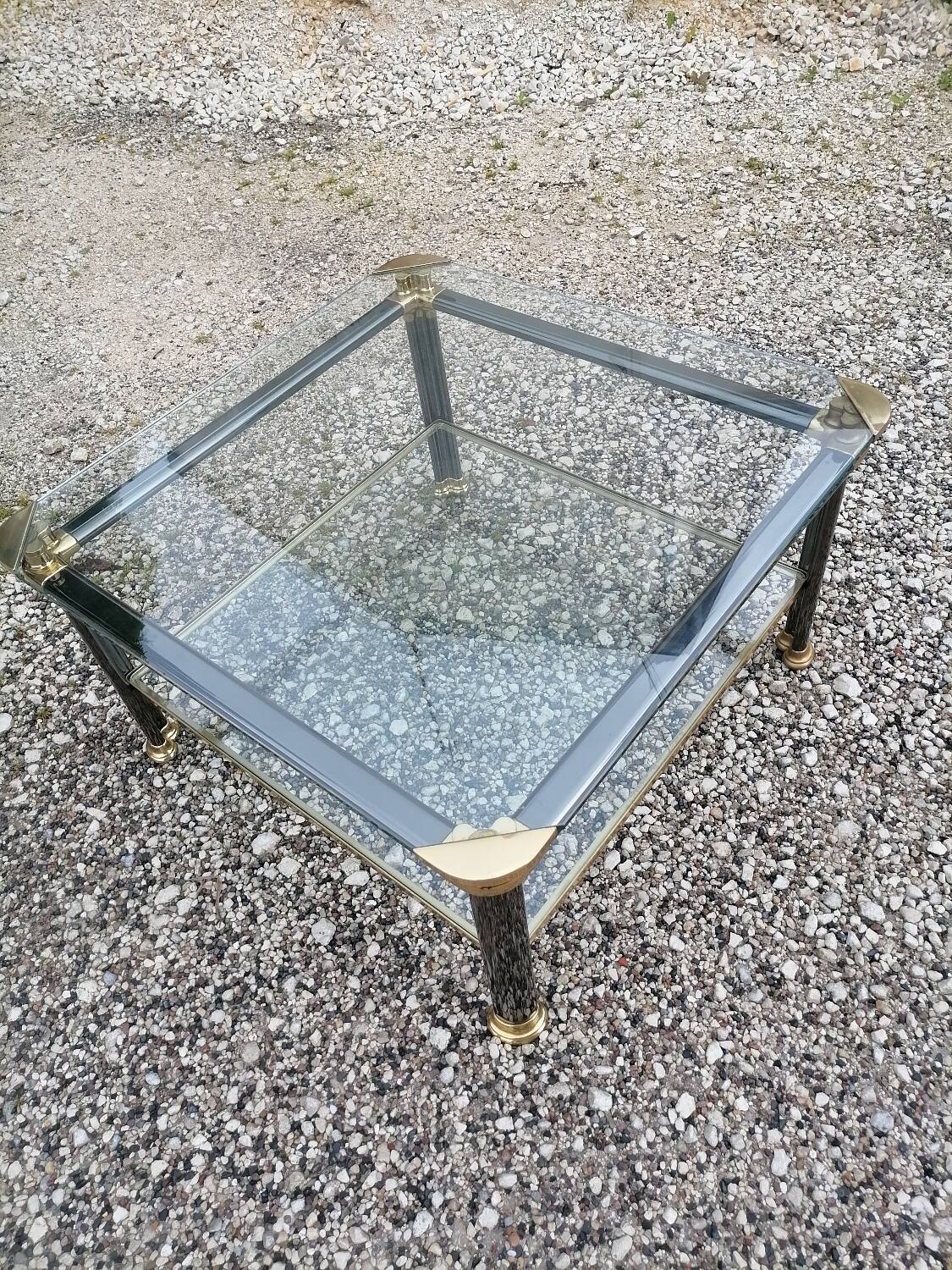 Square vintage coffee table.