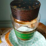 Bottle old pharmacy herbalism early nineteenth century double green label