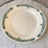 Plat rond Terre de Fer Longchamp milieu XIXème
