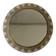 Large round Moroccan mirror in chiseled brass and copper, 1970s-1980s