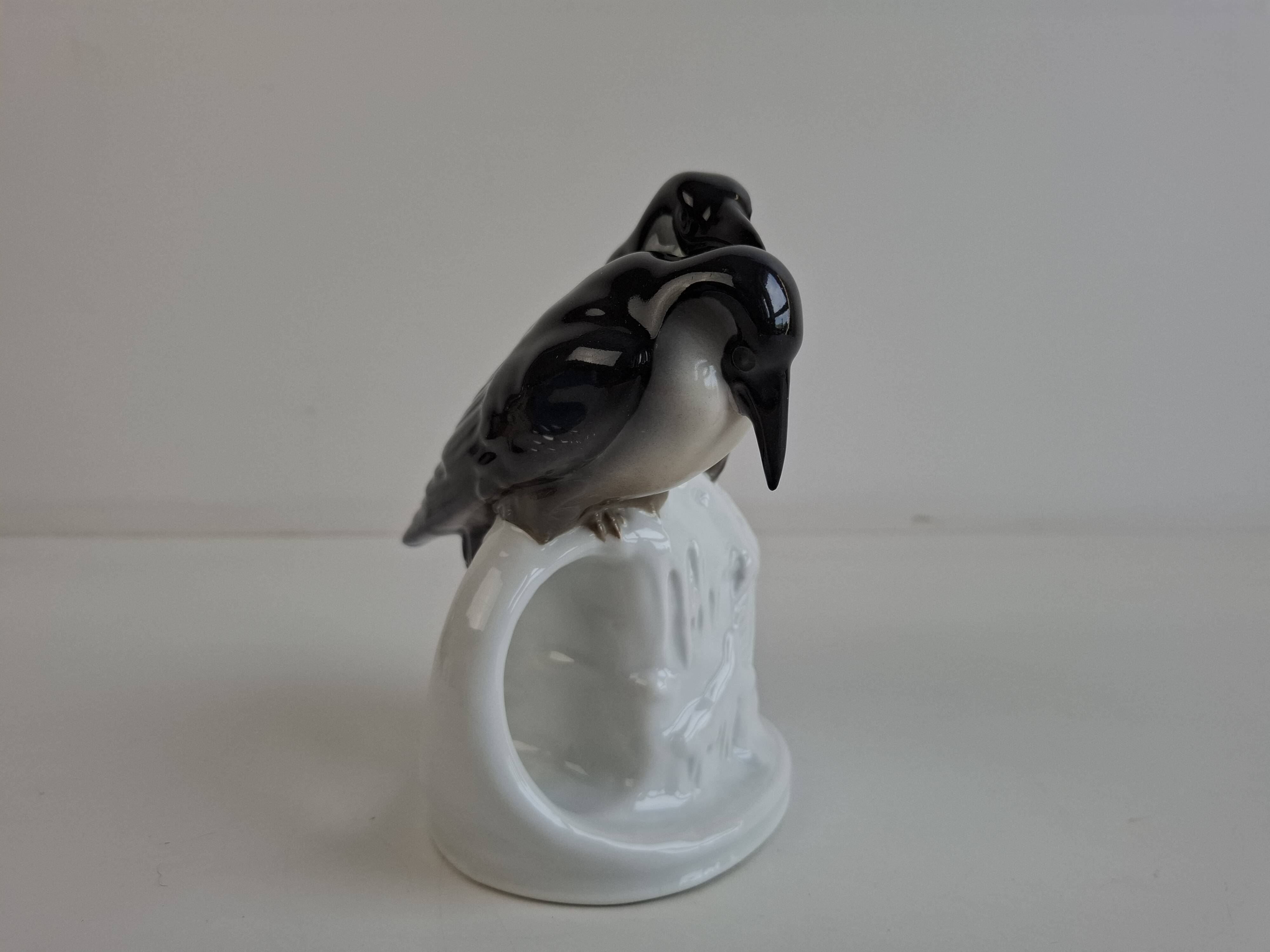 Art Deco Czech Porcelain Penguin Figurine by Pfeiffer & Löwenstein, 1930
