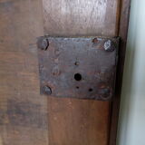 Old wooden door with lock