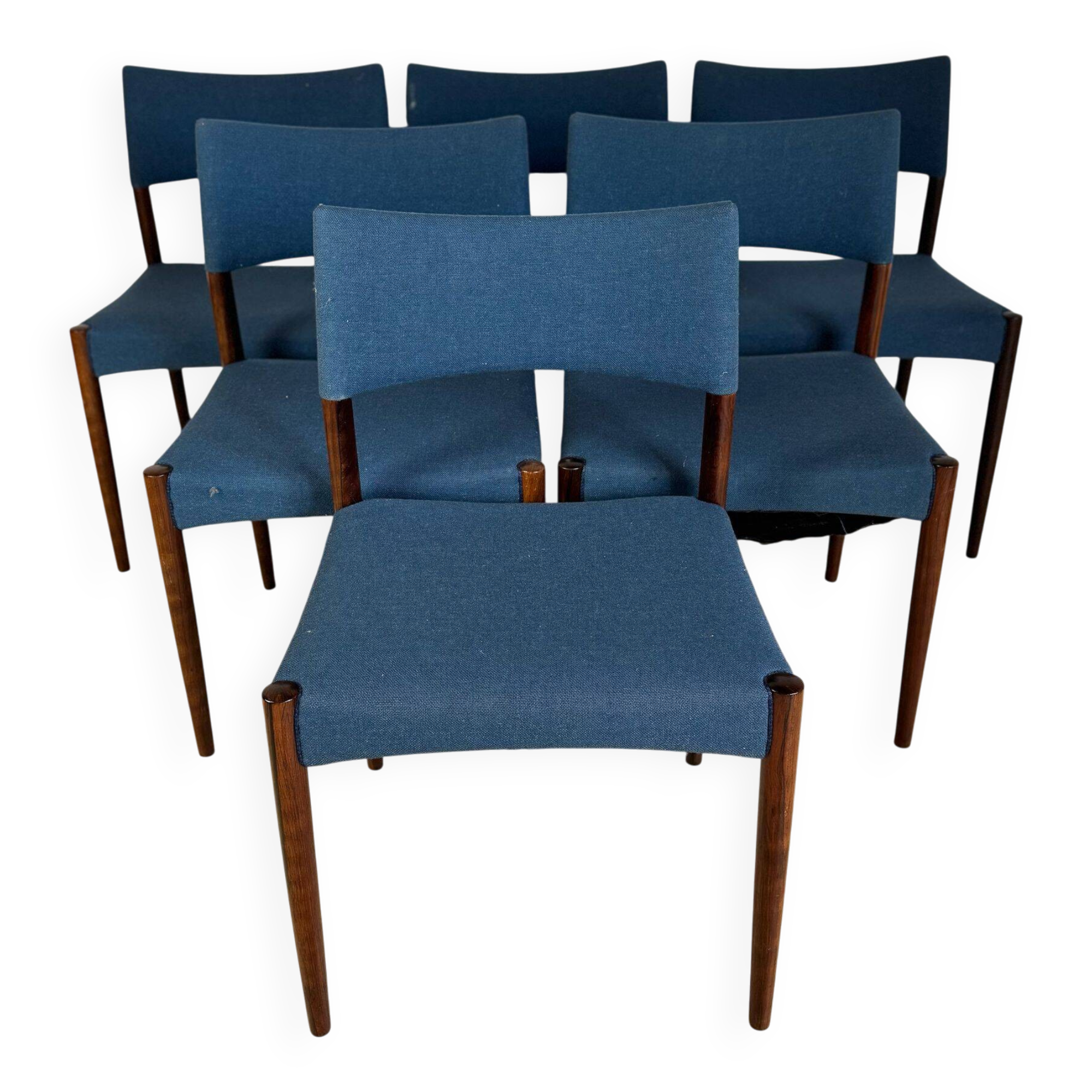Set of six vintage chairs, Willy Schou Andersen, Denmark 1960s