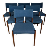 Set of six vintage chairs, Willy Schou Andersen, Denmark 1960s
