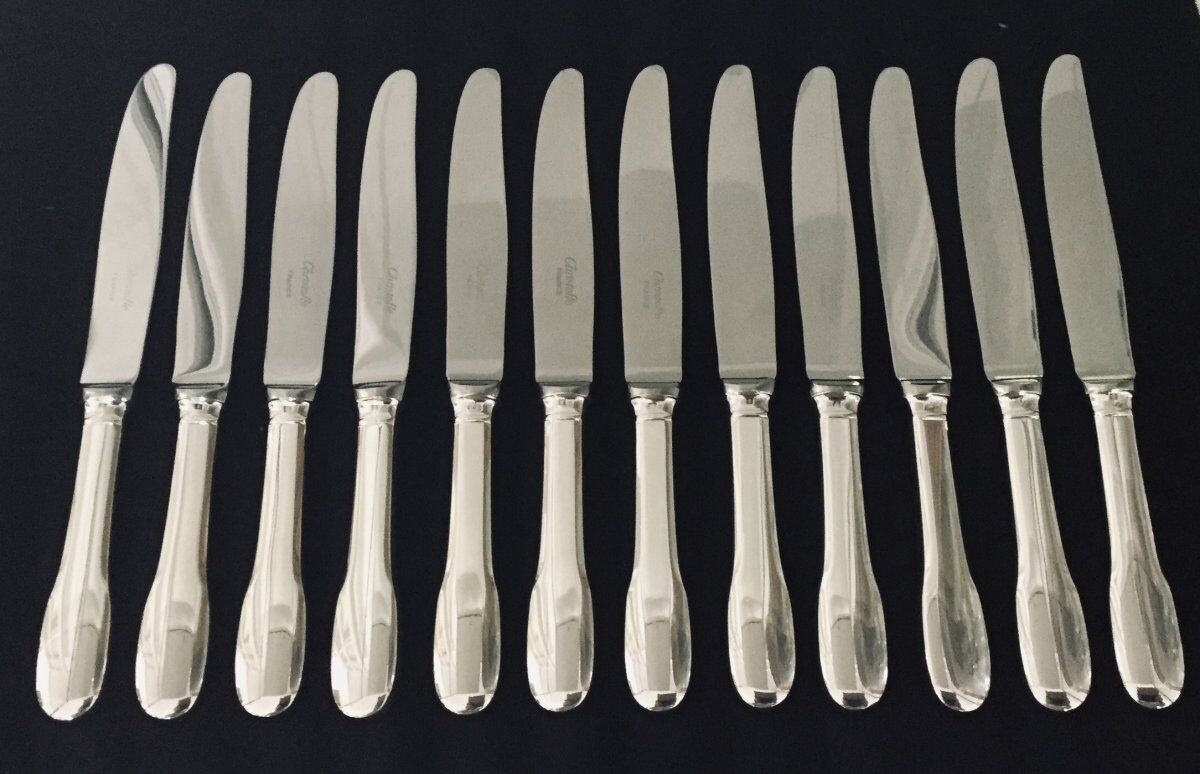 12 entremets christofle cluny knives