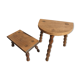 Set 2 tabourets de traite déco nature