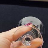 10 verres a pied a digestif en cristal cristallin de portieux taillé