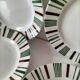 8 vintage flat plates Sarreguemines Digoin model 5329