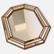 Octagonal Venetian Modern Hollywood Regency Mirror, Handmade in Spain, 1980