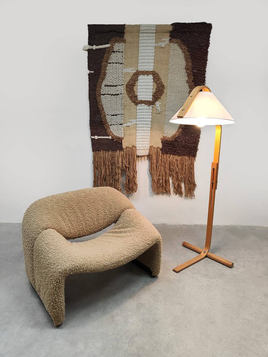 Domus floor lamp with vintage Swedish design by Jan Wickelgren.
