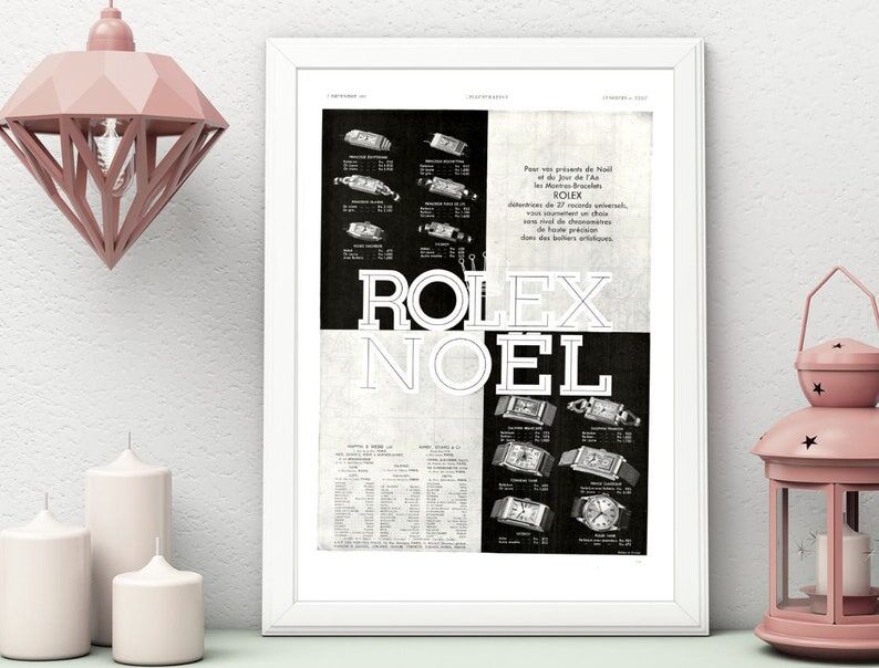 Vintage poster 30 years Rolex 30x40cm frameless