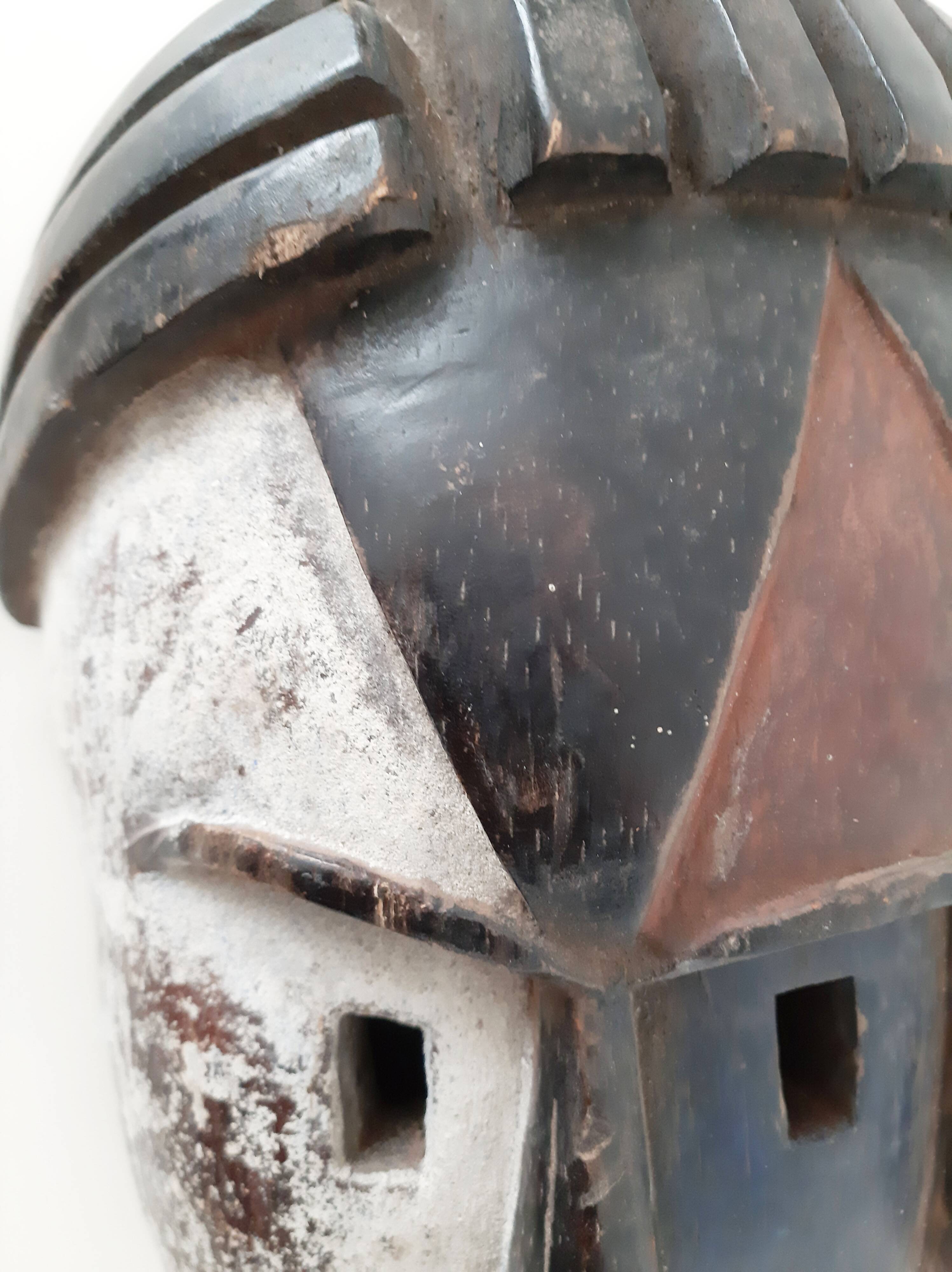 African mask Gabon H 26cm Double face