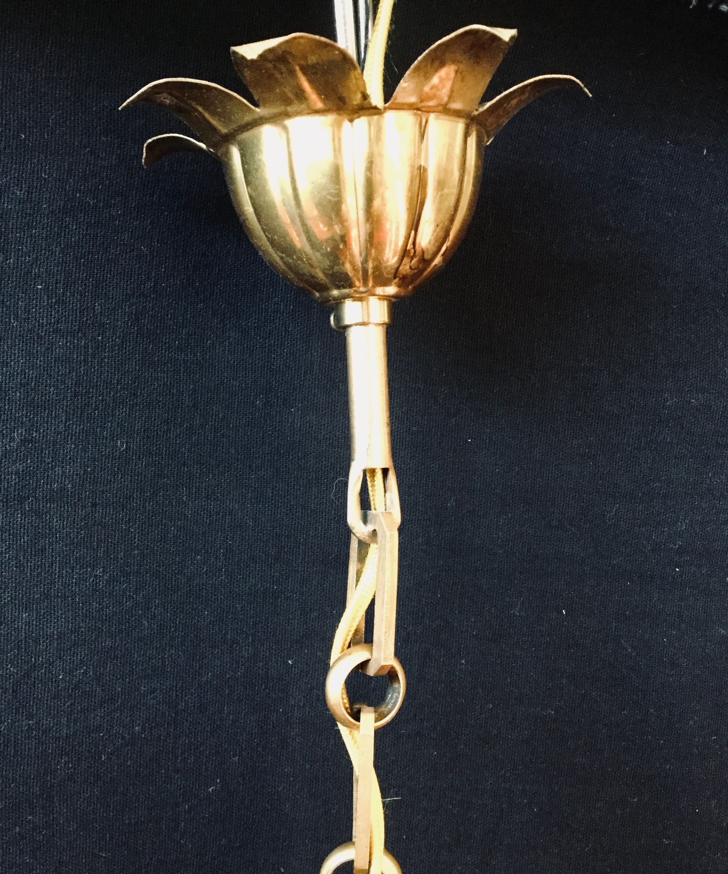 Lantern 3 lights bronze and brass