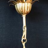 Lantern 3 lights bronze and brass