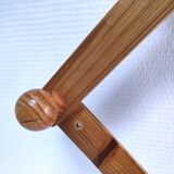 Vintage solid pine accordion coat rack