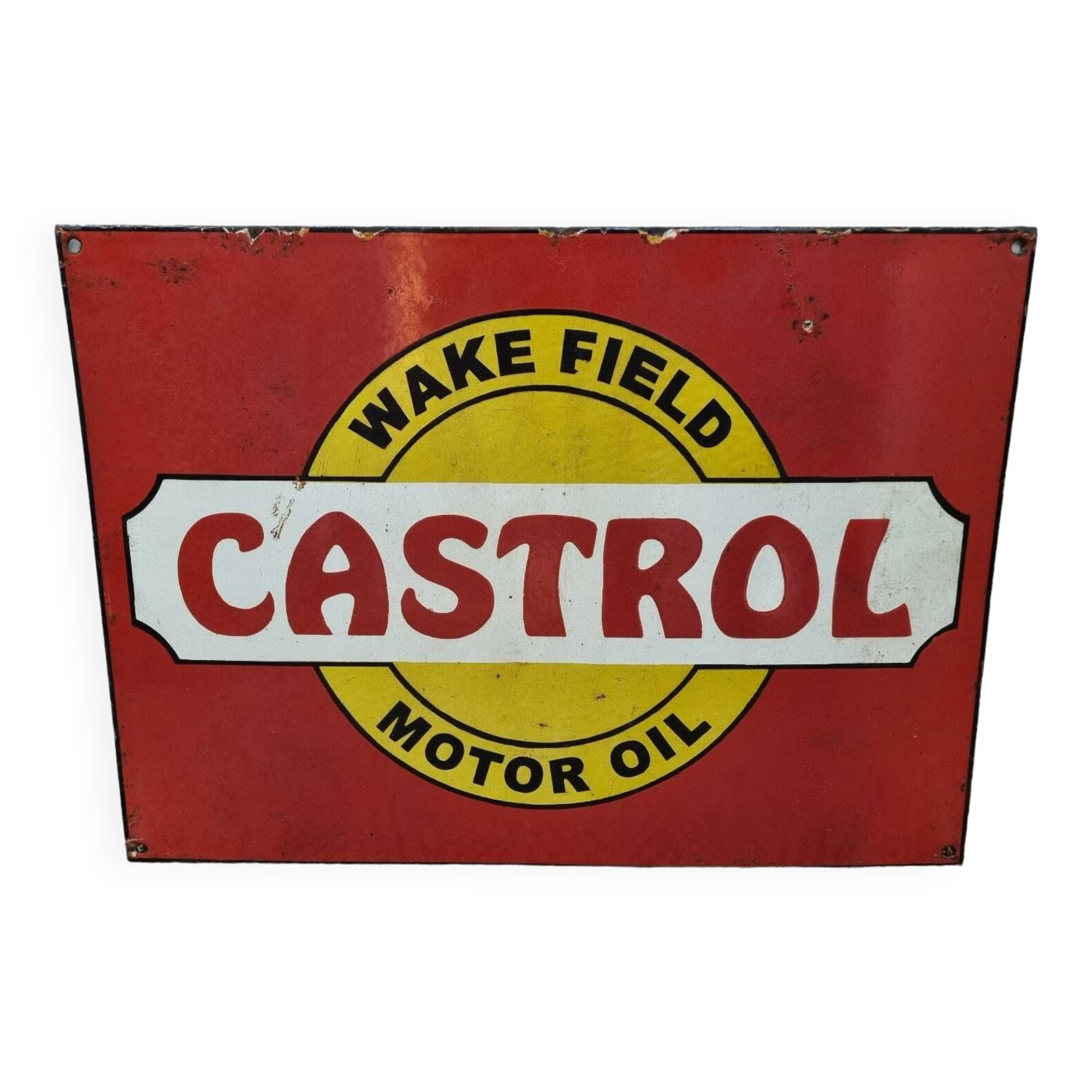 Castrol enameled plate from 1960