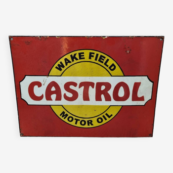 Castrol enameled plate from 1960