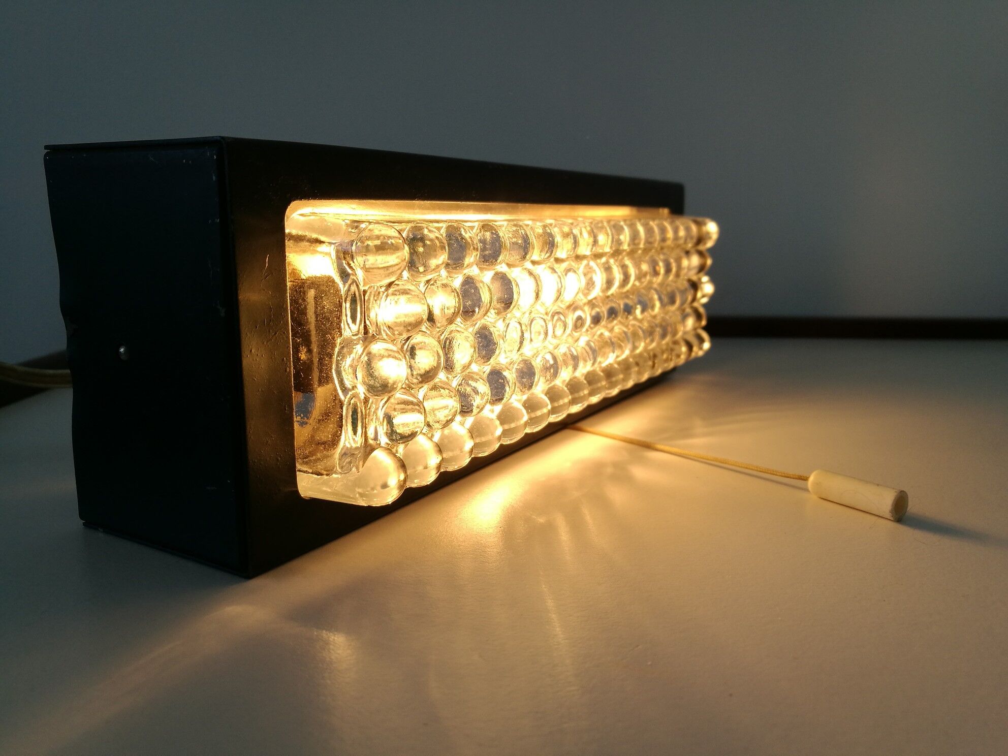 Pair of vintage beaded glass sconces 70