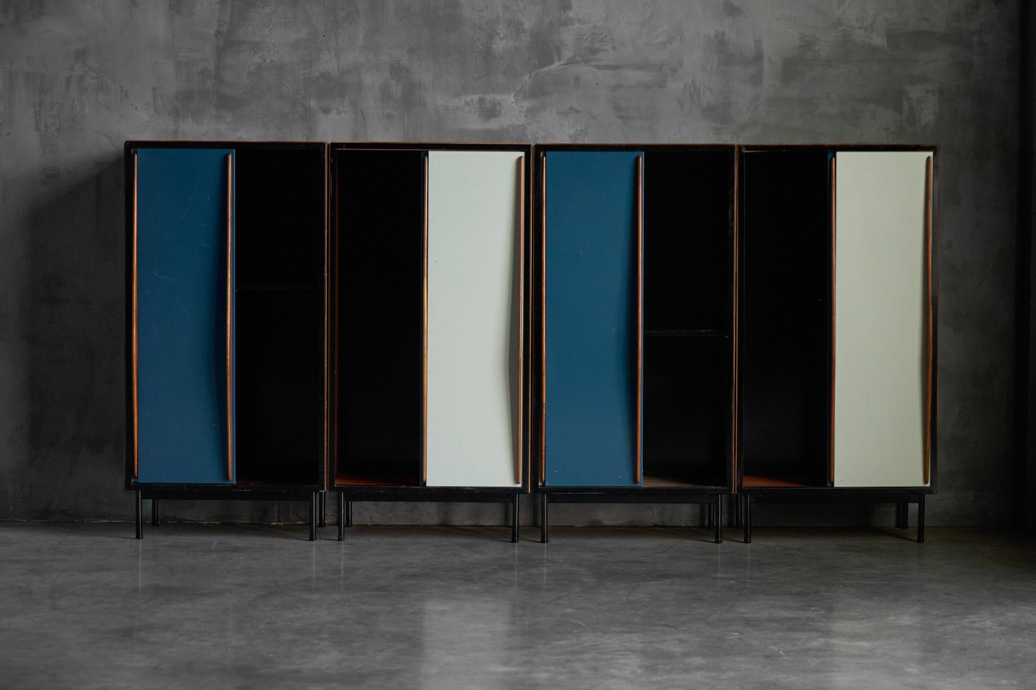 Modernist wardrobes by Willy Van Der Meeren for Tubax, Belgium, 1950s