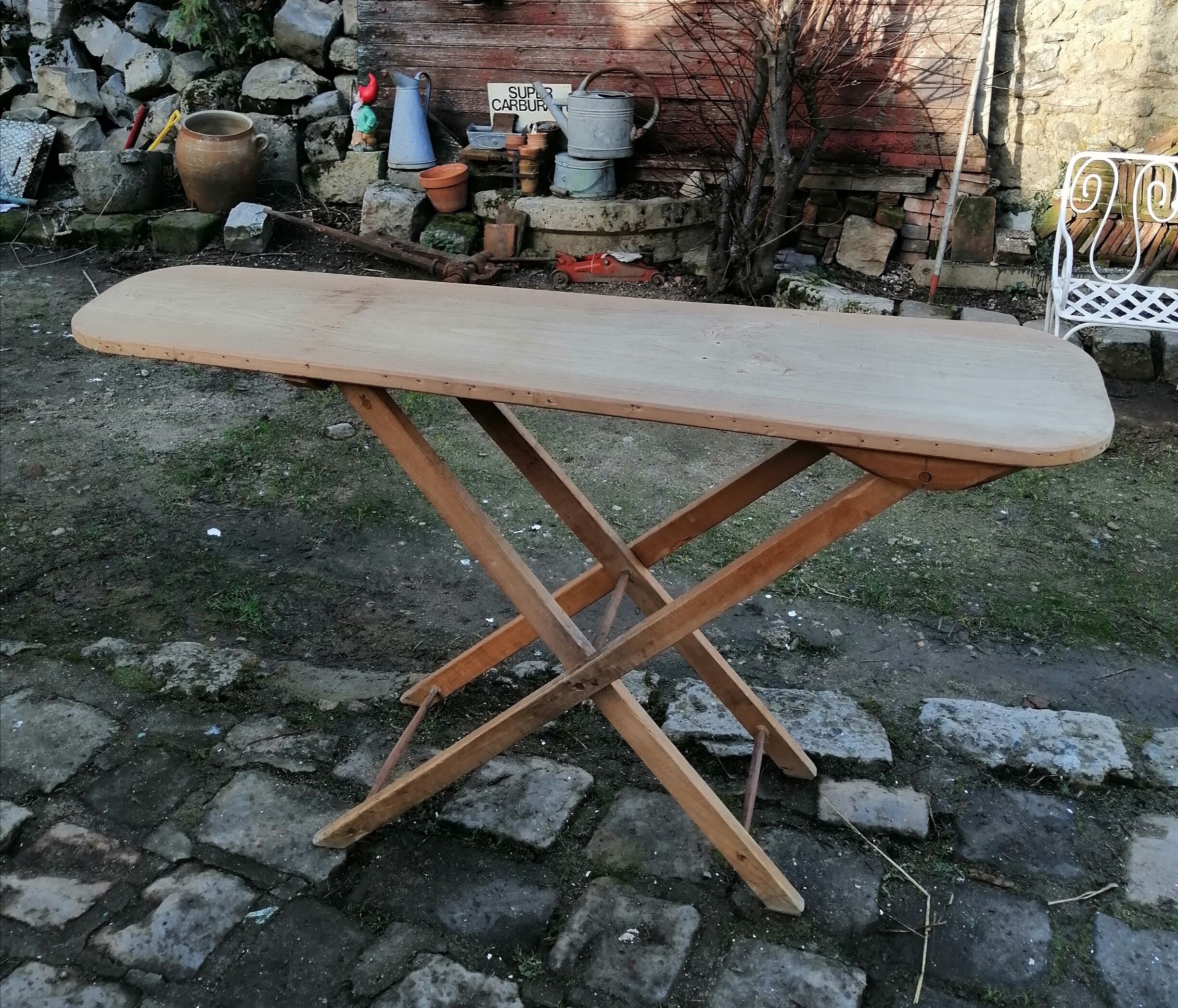 Wooden ironing board