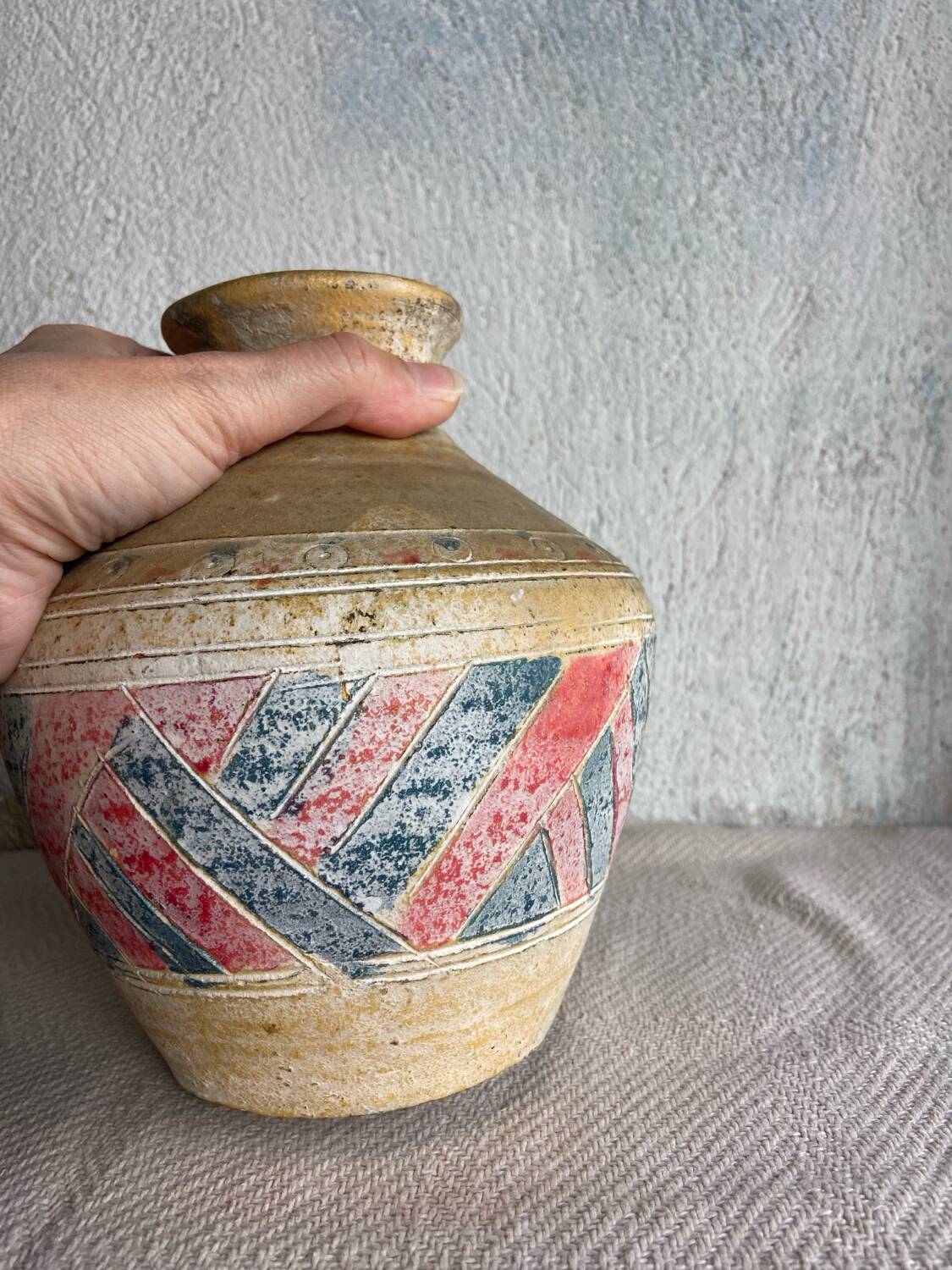 Colorful ethnic vase