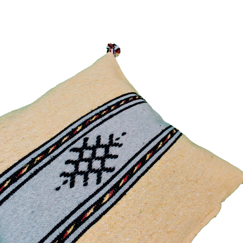Moroccan yellow and gray Berber cushion