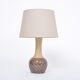 Lampe en grès danoise moderne du milieu du siècle faite à la main avec motif graphique par Soholm