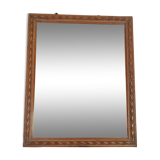 Old louis XVI style mirror carved wood, beveled ice 31x25 cm SB