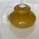 Suspension opaline vintage année 70 jaune moutarde
