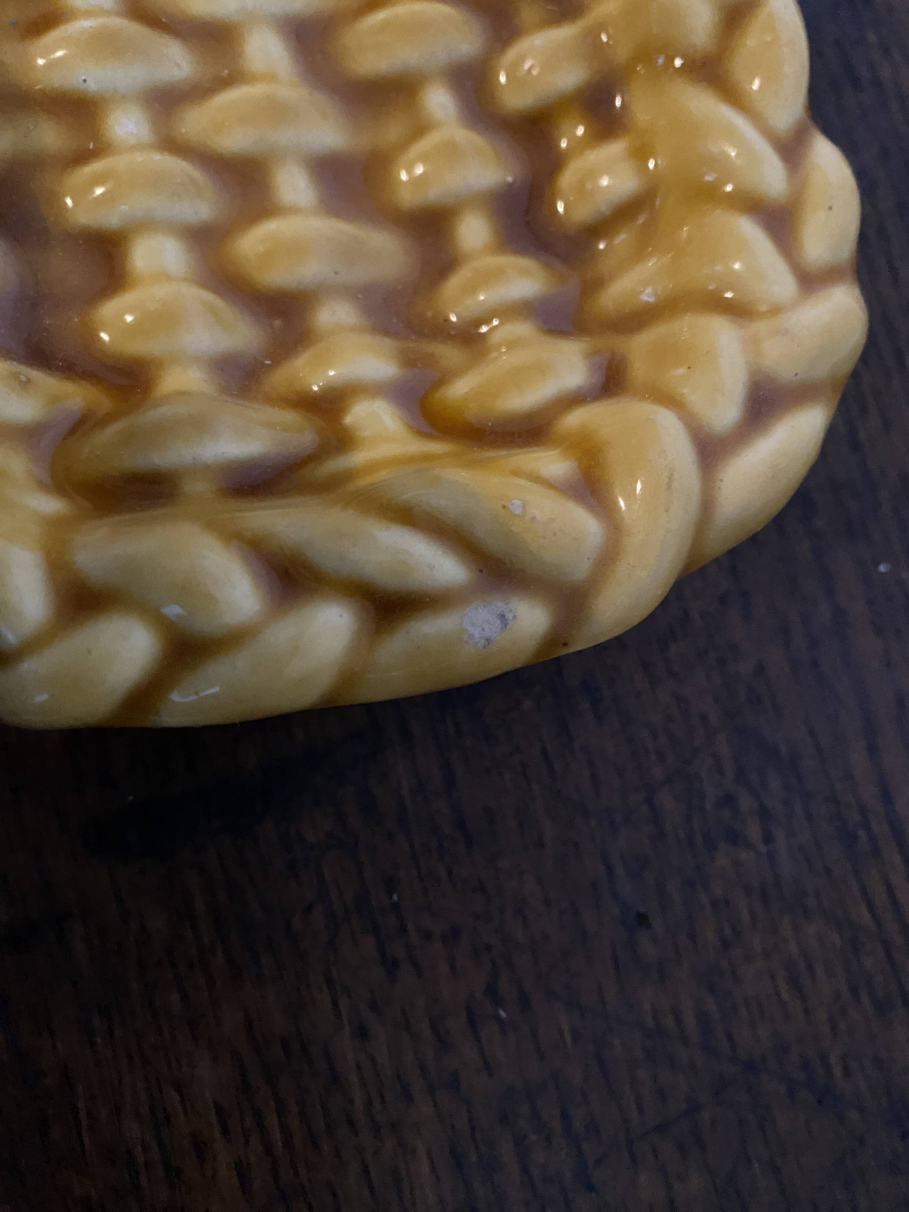 Mustard braided slip pocket emptier