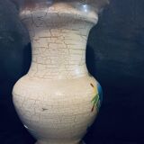 Vase fleuri peint à la main France style ancien vintage