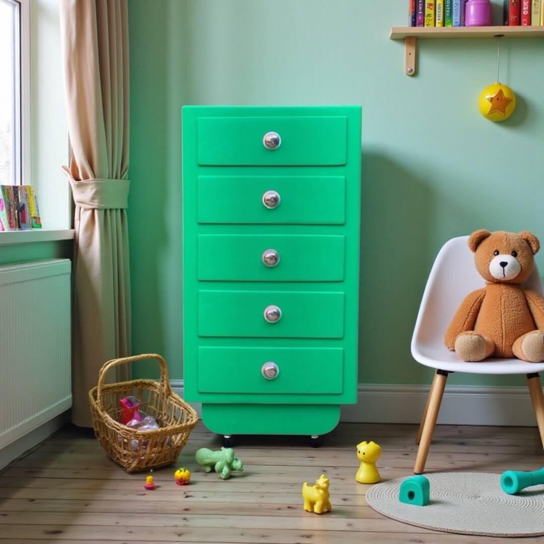 Chiffonnier art déco vert