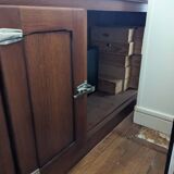 Solid oak bar, tin counter, authentic craftsmanship in perfect condition