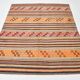 5x6 Vintage Red & Orange Striped Kilim Rug, 163x193Cm