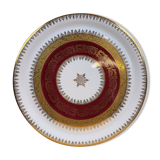 Limoges plate Chastagner & Cie – double gilding – with box