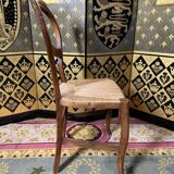 Suite of 8 Louis Philippe straw chairs