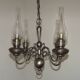 Flamish chandelier with 4 lights in hand-blown tin 5104