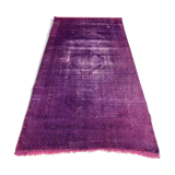 Old tribal Distressed Overdyed Vintage Turkish Wool Rug 194x102 cm Medium